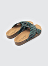 Printed Bio Sandals in Shinny Green from Nice Things