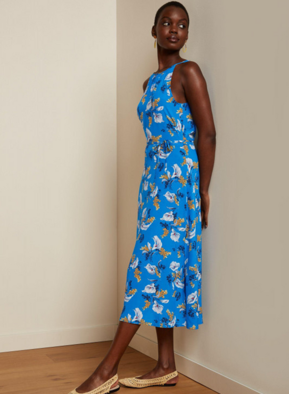 Hazel Midi Dress Cubanelle in Madeira Blue from King Louie