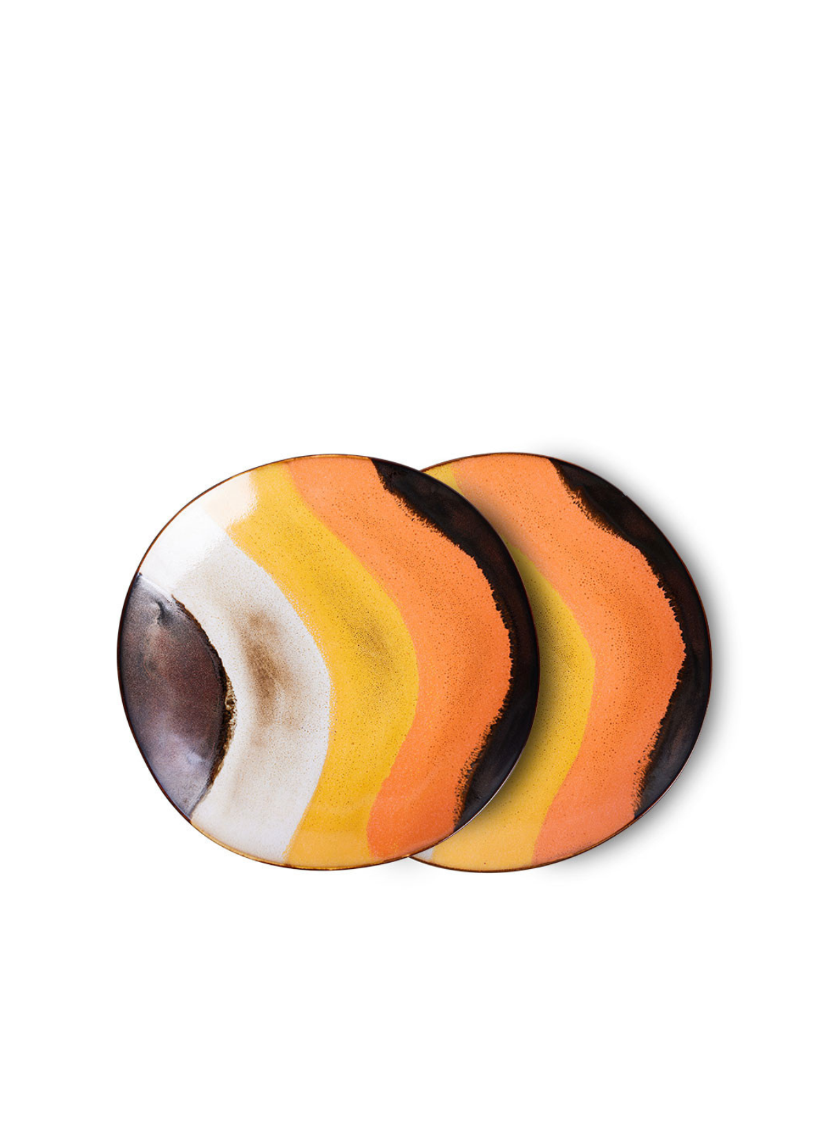 HK Living 70s Ceramics Side Plate in Retro Wave