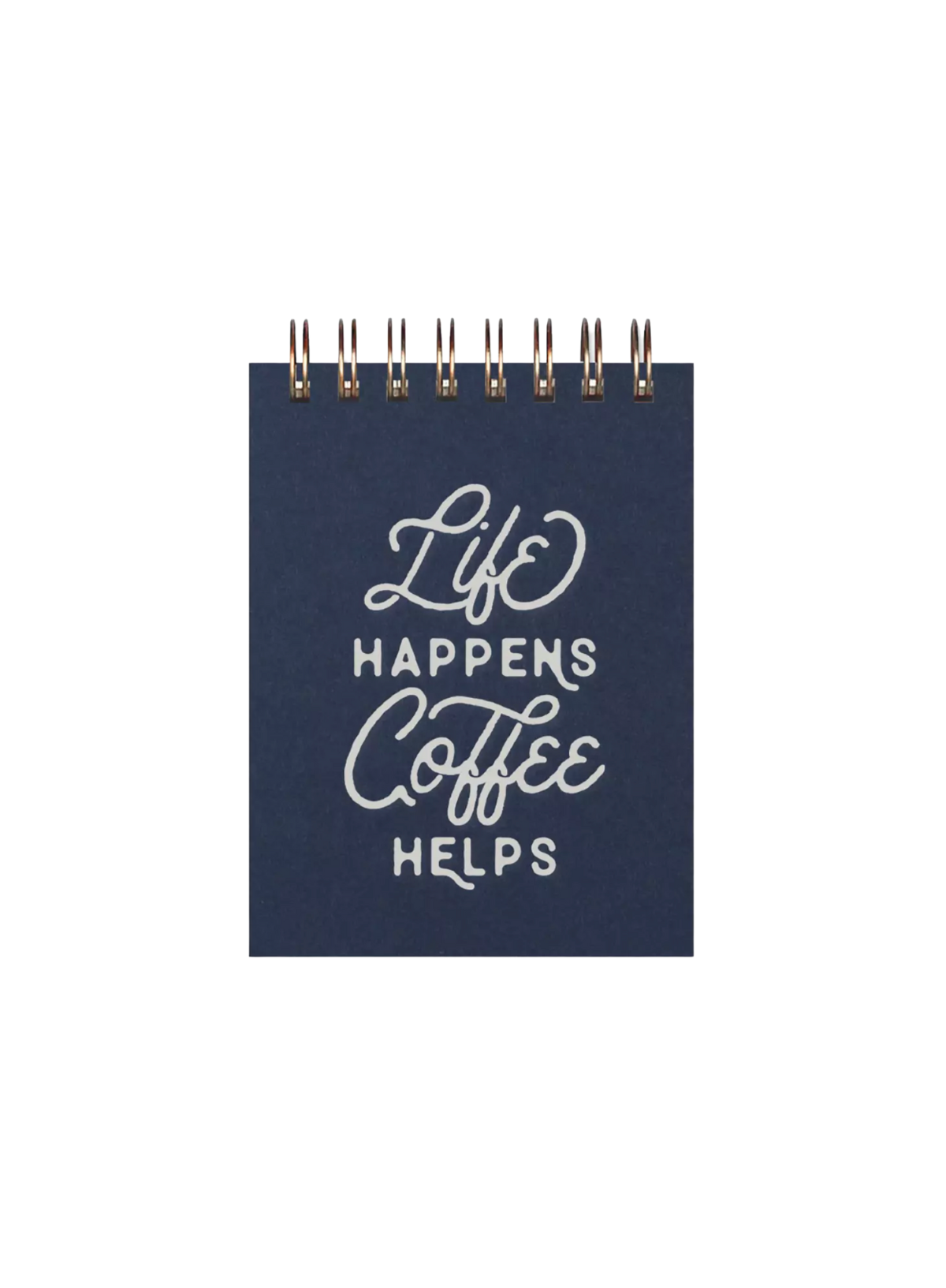 Life/Coffee Mini Jotter in Deep Blue from Ruff House Print Shop