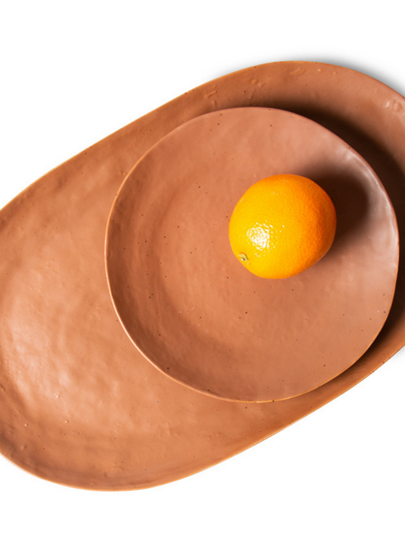 Bold & Basic Ceramics: Side Plate in Brown from HK Living