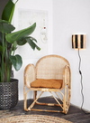 Jane Striped Cotton Chair Pad from Madam Stoltz