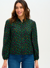 Liza Shirt Green Painted Floral from Sugarhill
