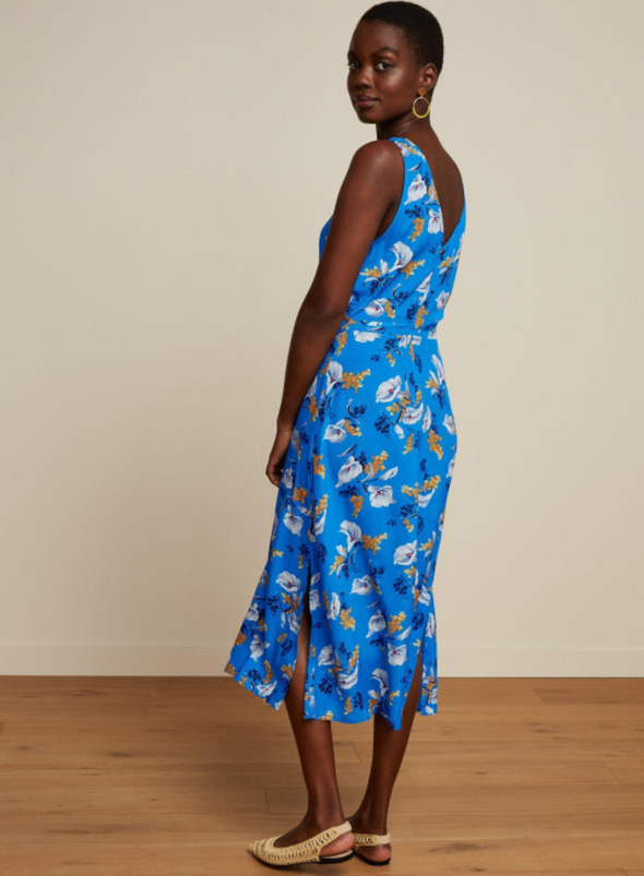 Hazel Midi Dress Cubanelle in Madeira Blue from King Louie