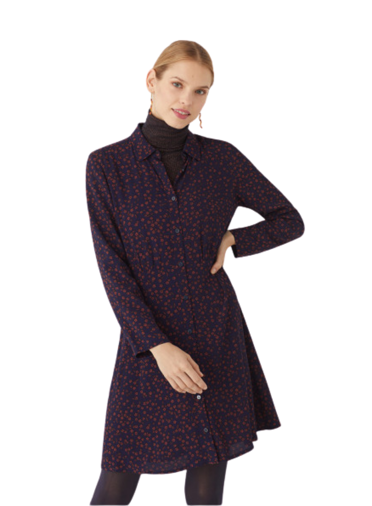 Small Flowers Print Shirt Dress from Nice Things