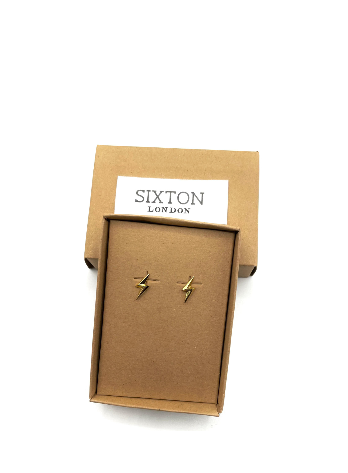 3D Lightning Bolt Stud Earrings from Sixton