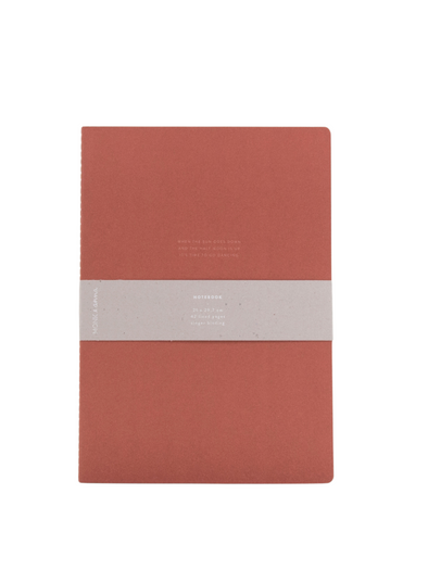 A4 Notebook XL quote in Brick Red from Monk & Anna