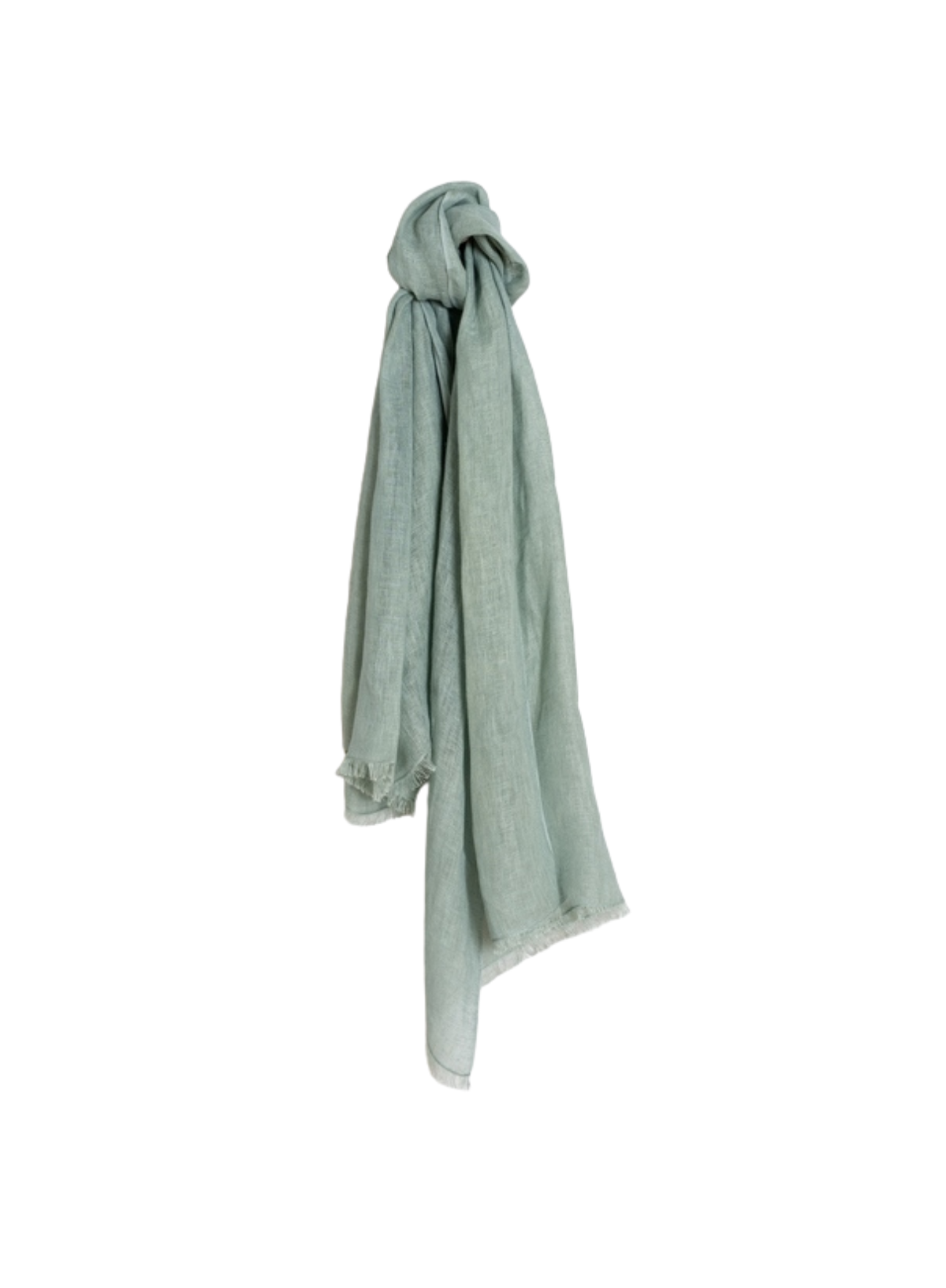 Indi & Cold Plain Linen Scarf in Aloe