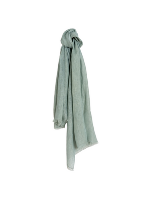 Plain Linen Scarf in Aloe from Indi & Cold