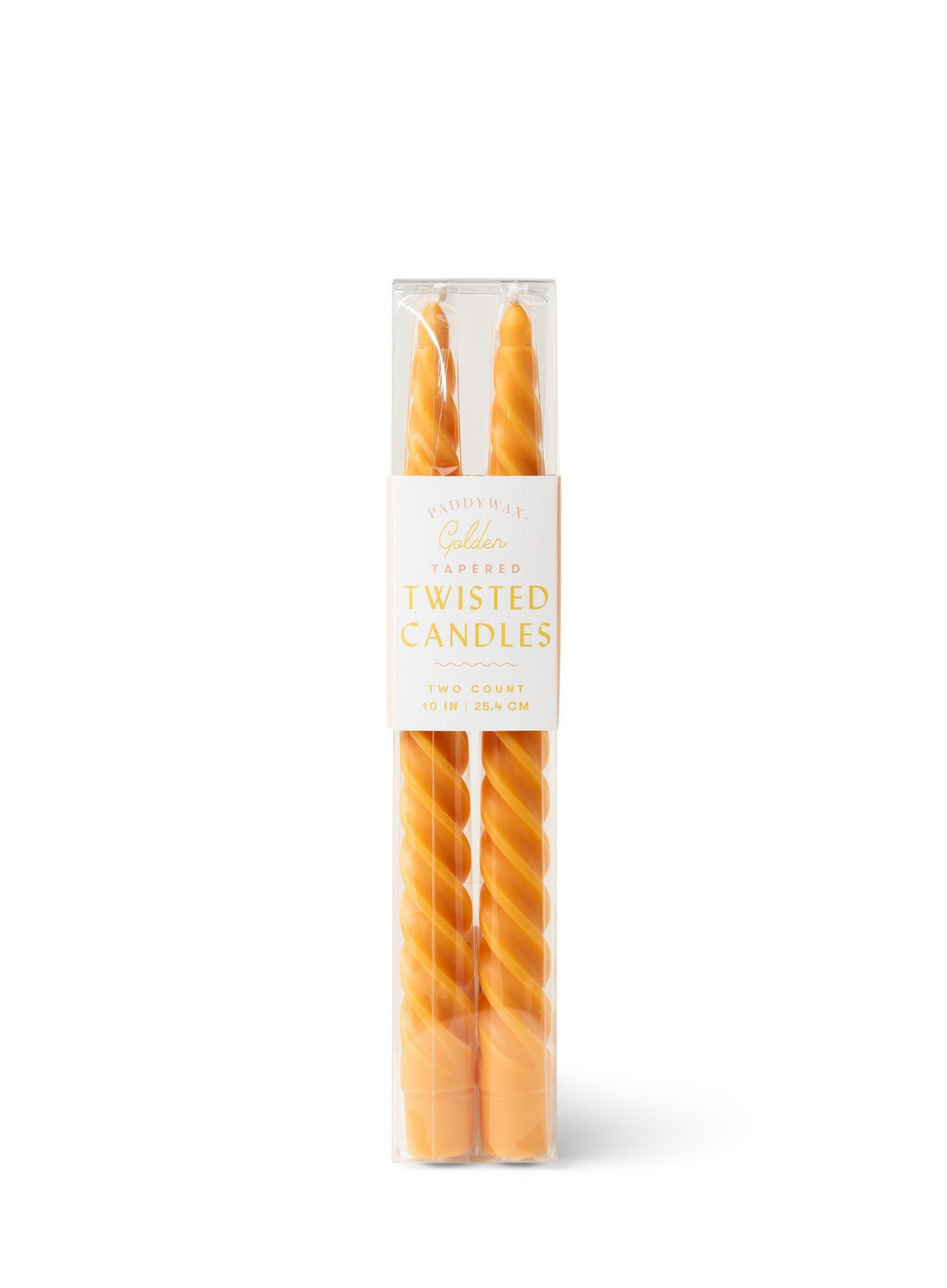 2 Tapered Twisted Candle 10" in Golden from Paddywax