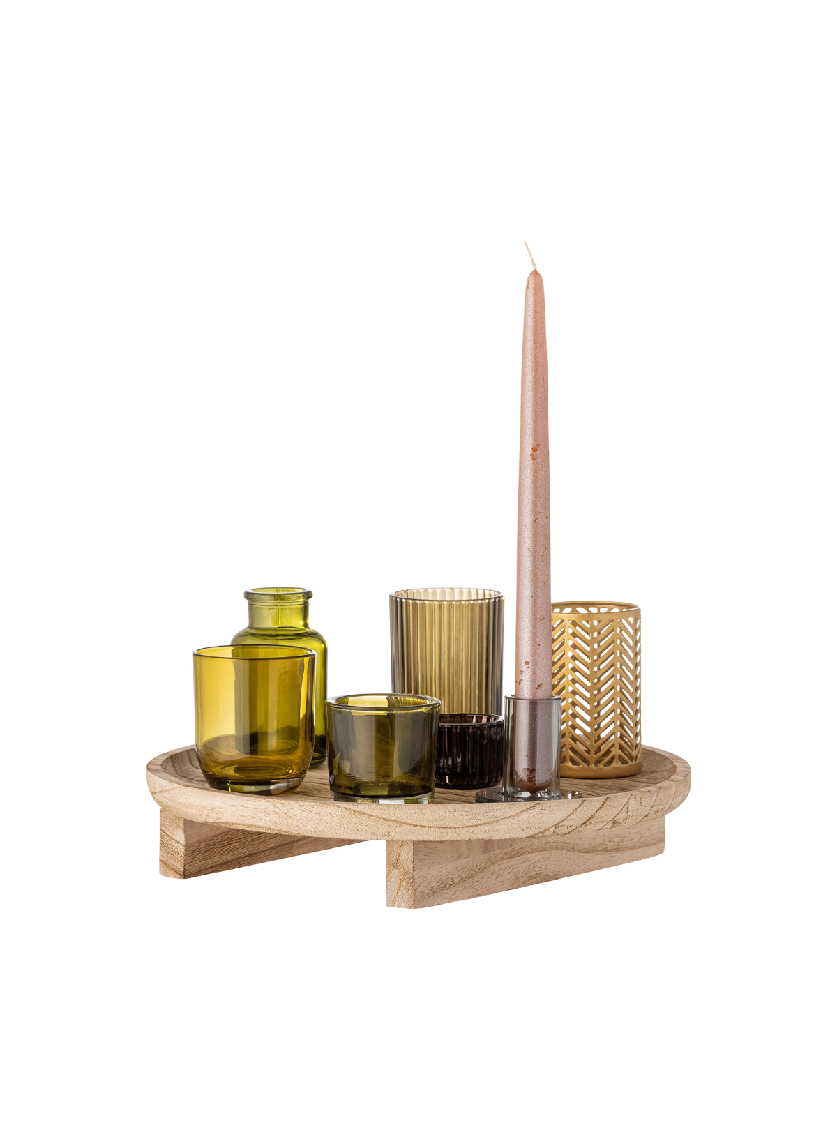 Pascal Tray with Nature Votives 7 from Bloomingville