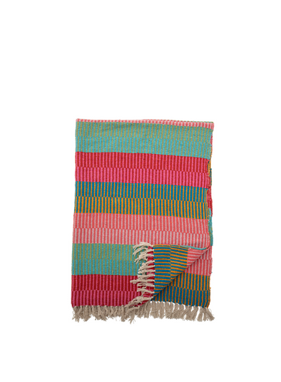 Isnel Multi Coloured Recycled Cotton Throw from Bloomingville