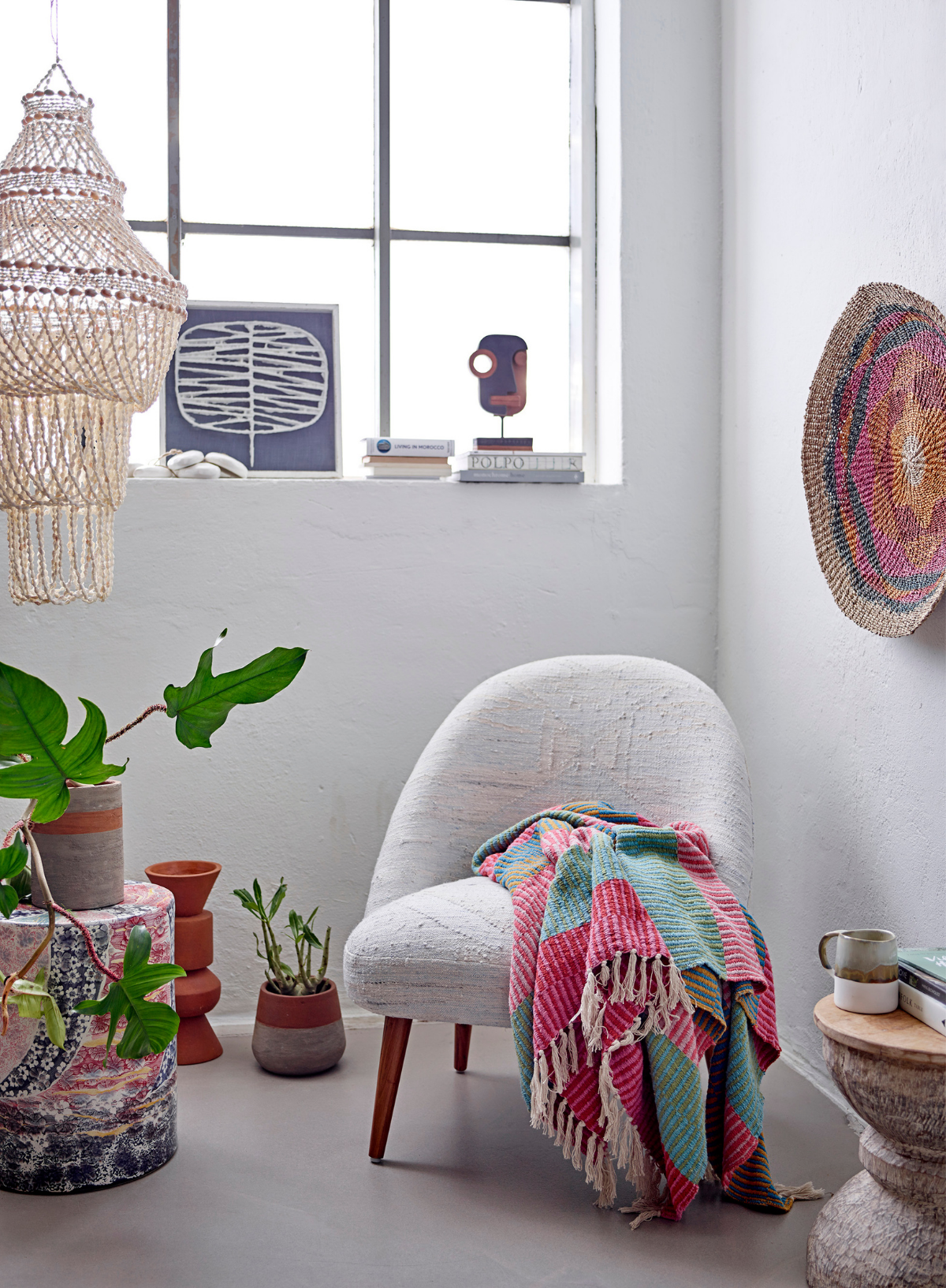 Isnel Multi Coloured Recycled Cotton Throw from Bloomingville