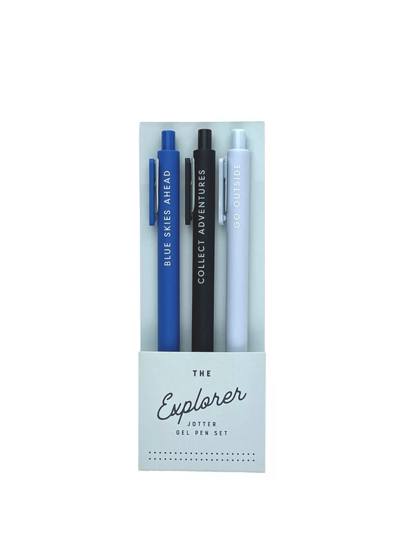 Explorer Jotter Gel Pen Set of 3 from Ruff House Print Shop