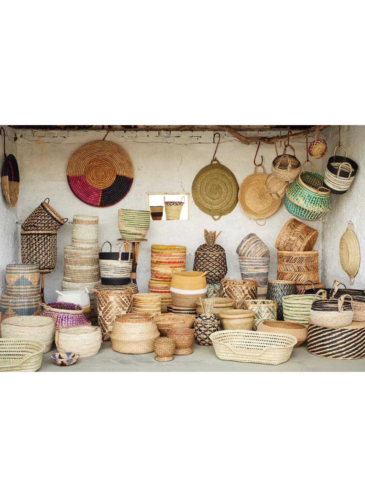 Maize Leaf Basket in Natural from Madam Stoltz