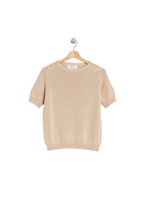 Plain Knit Jumper in Beige from Indi & Cold