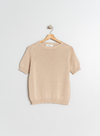 Plain Knit Jumper in Beige from Indi & Cold