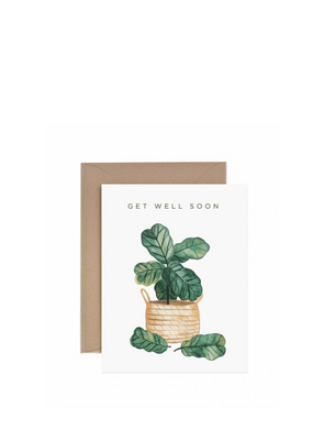 Get Well Soon Fiddle Leaf Fig Greeting Card from Paper Anchor Co.