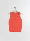 Plain Knit T-Shirt in Coral from Indi & Cold