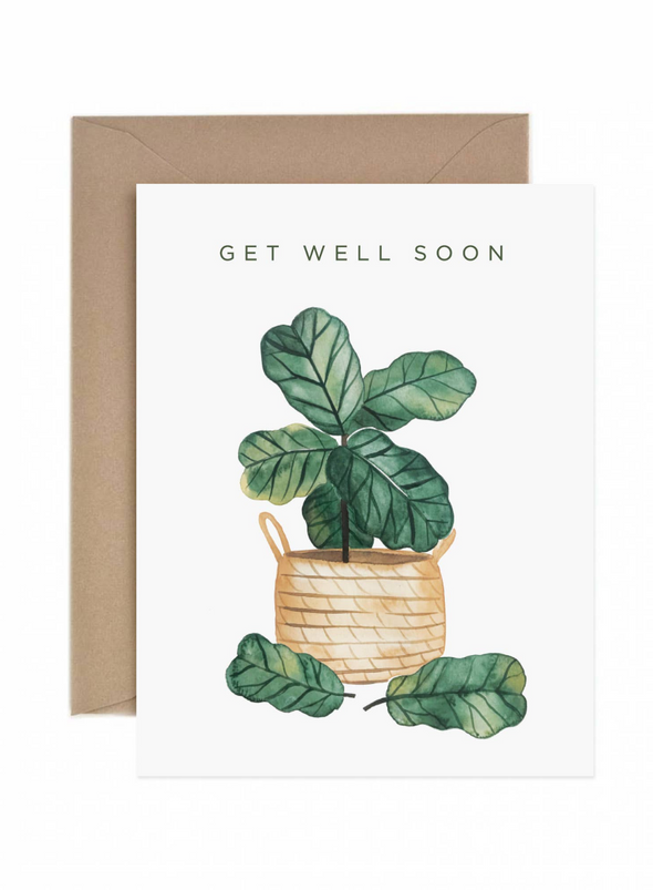 Get Well Soon Fiddle Leaf Fig Greeting Card from Paper Anchor Co.