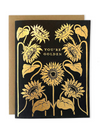 You're Golden Sunflower Greeting Card from The Wild Wander