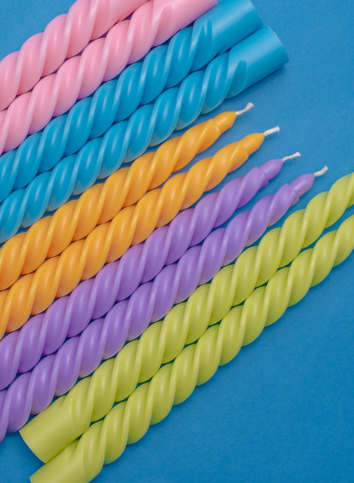 2 Tapered Twisted Candle 10" in Green from Paddywax