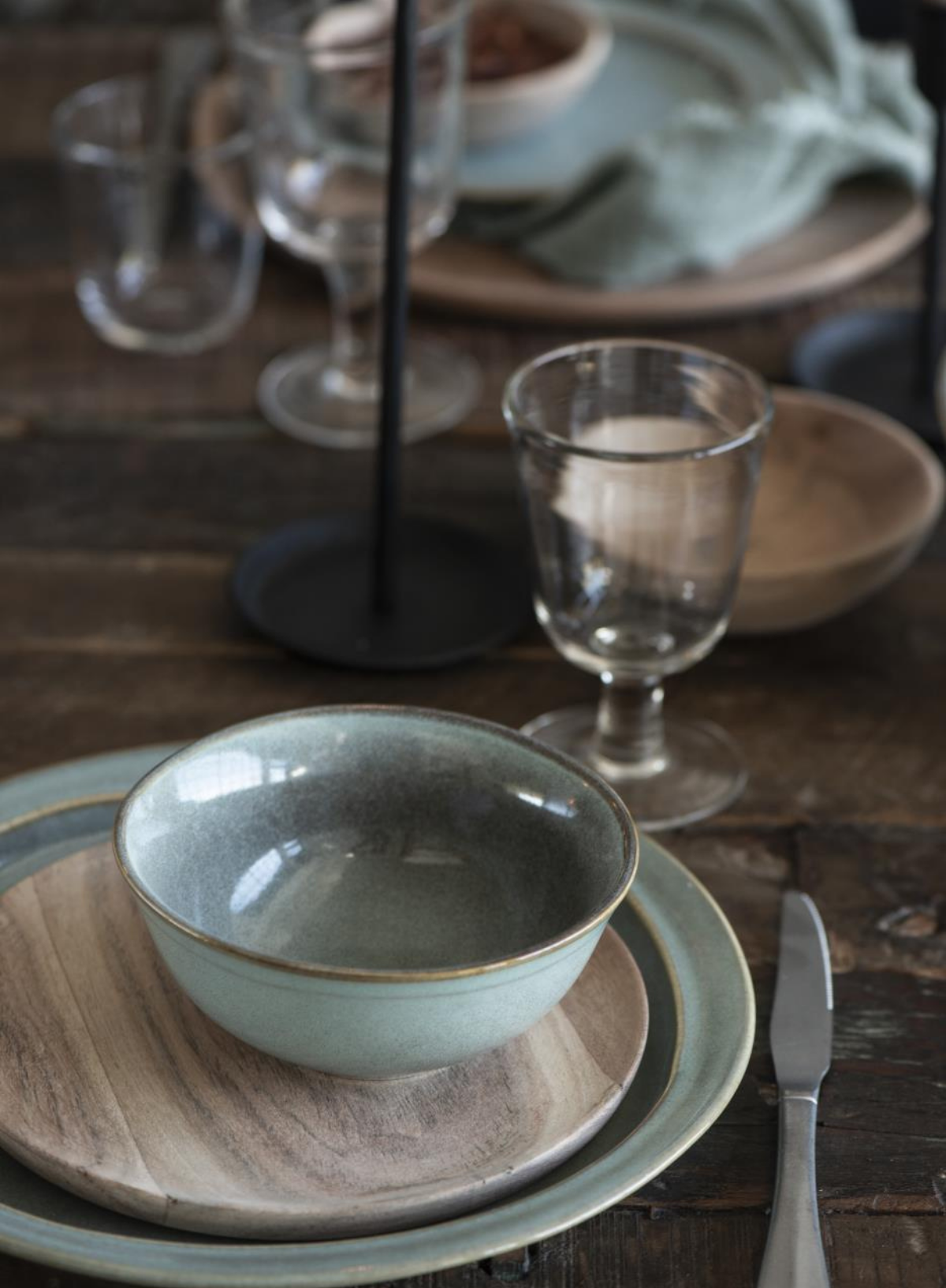 Lunch Plate Light Blue Dunes from IB Laursen