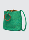 Jute Basket Bag in Green from Nice Things