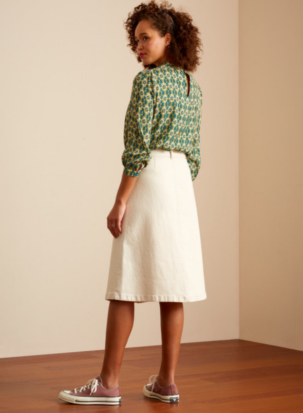 Marie Skirt Didier Denim Angora Cream from King Louie