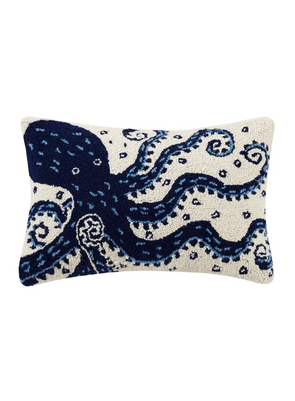 Navy Octopus Hook Cushion from Peking Handicraft