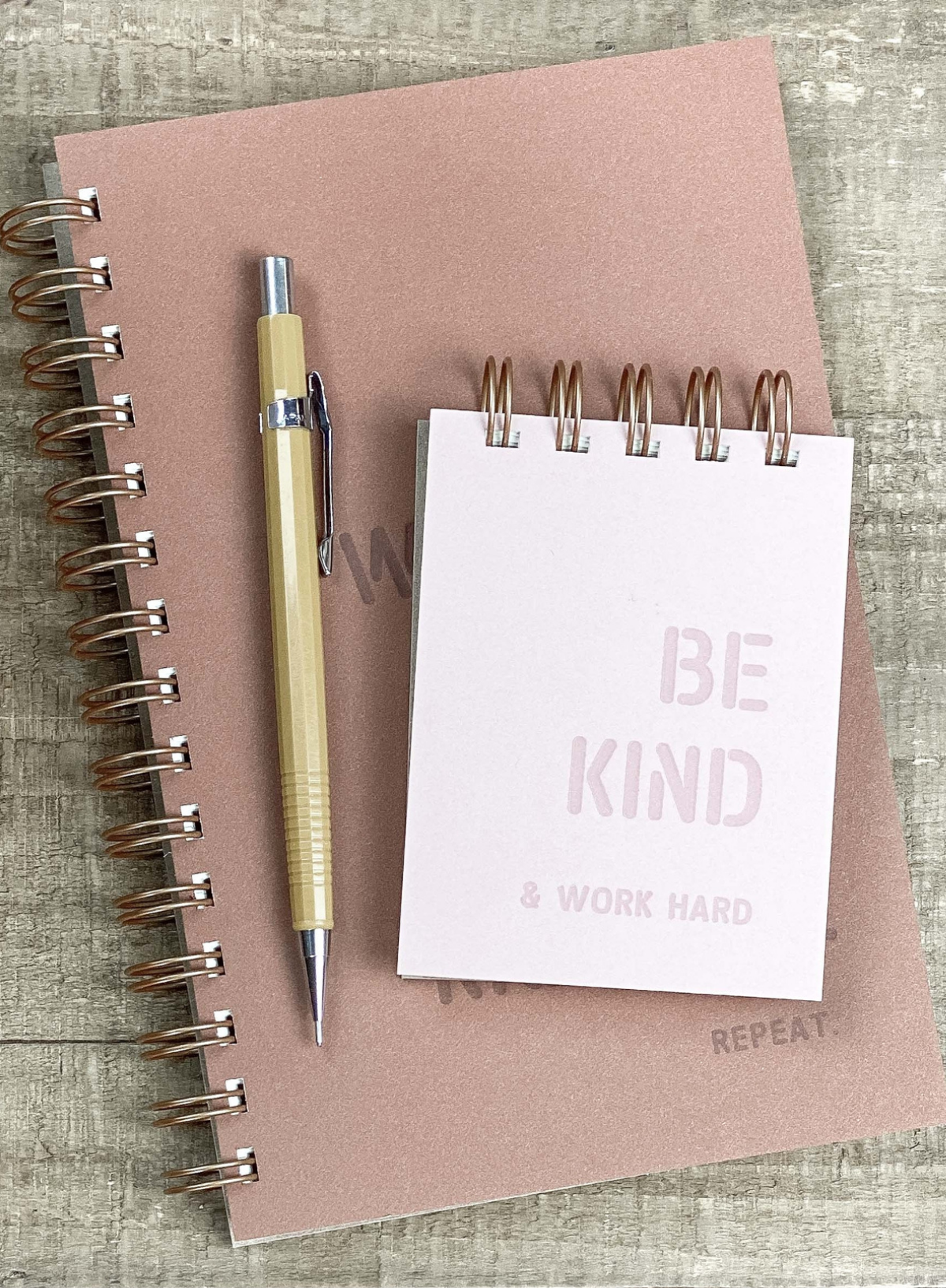 Be Kind Mini Jotter Sunset Pink from Ruff House Print Shop