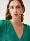 Panama Button Front Jumper Green from Suncoo