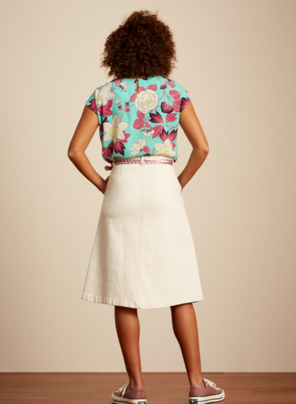 Marie Skirt Didier Denim Angora Cream from King Louie