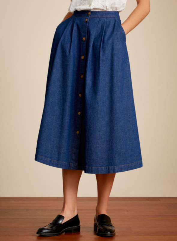 Esther Skirt Chambray Denim Blue from King Louie