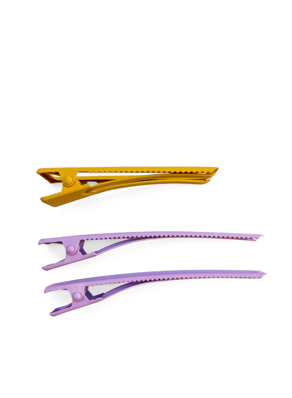 Hair Clip Yarrow In Lilac + Mustard from Nat + Noor