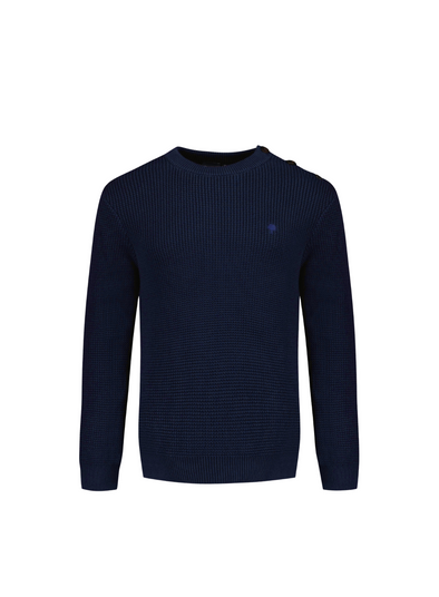 Lucio Cotton Sweater in Navy from Faguo