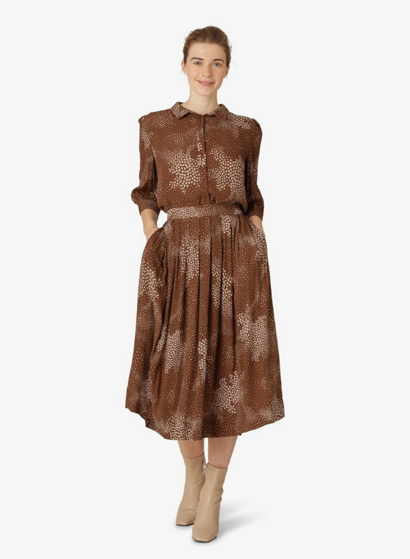 Midi Skirt Print Brown from Noa Noa