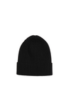 Wool Ribbed Black Hat from Miss Pom Pom