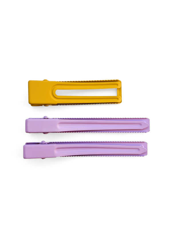 Hair Clip Yarrow In Lilac + Mustard from Nat + Noor