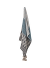 Milas Blue Recycled Cotton Throw From Bloomingville