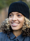 Wool Ribbed Black Hat from Miss Pom Pom