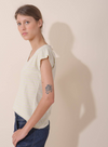 Mint V-Neck Linen T-Shirt from Indi & Cold