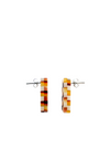 Ivy Studs In Coco Checkered from Nat + Noor