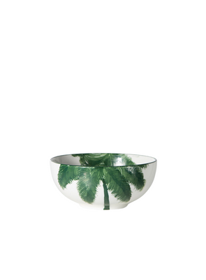 Bold & Basic Ceramics: Porcelain Bowl Palms, Green from HK Living