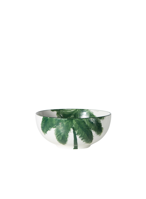 Bold & Basic Ceramics: Porcelain Bowl Palms, Green from HK Living