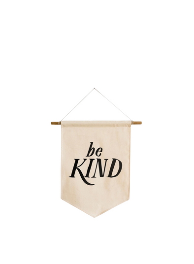 Be Kind Canvas Banner from Gladfolk