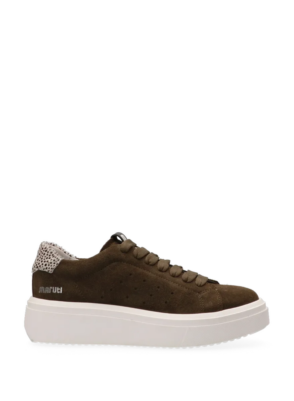 Fox Suede Trainer in Green/Pixel Black from Maruti