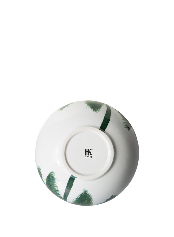 Bold & Basic Ceramics: Porcelain Bowl Palms, Green from HK Living