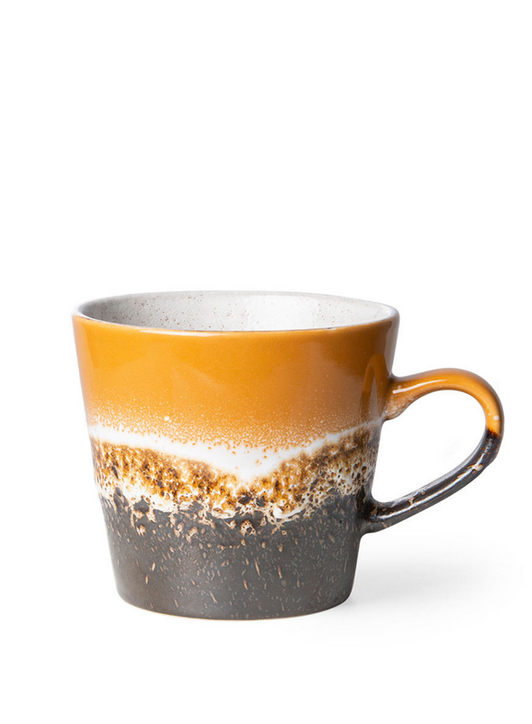 70's Cappuccino Mug in Fire from HK Living