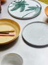 Bold & Basic Ceramics: Porcelain Dinner Plate Palms, Green from HK Living